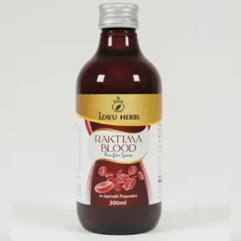 Raktima Blood Purifier Syrup – Ayurvedic Blood Detox & Skin Cleanser Izayu Herbs 